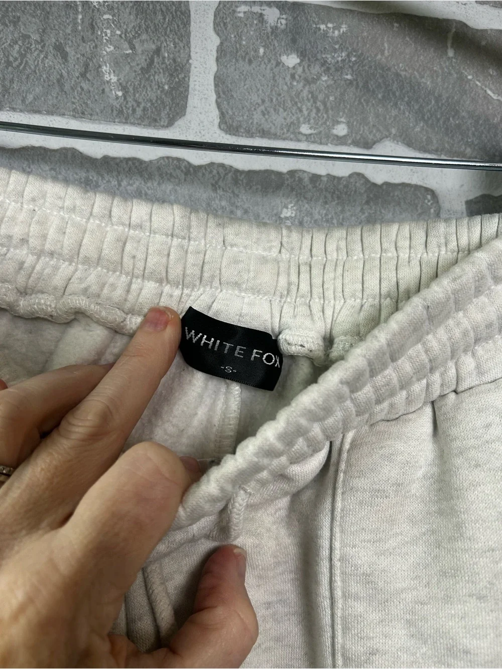 White Fox Vol. 3 Matching Hoodie & Jogger Set Light Gray Green Logo Oversized